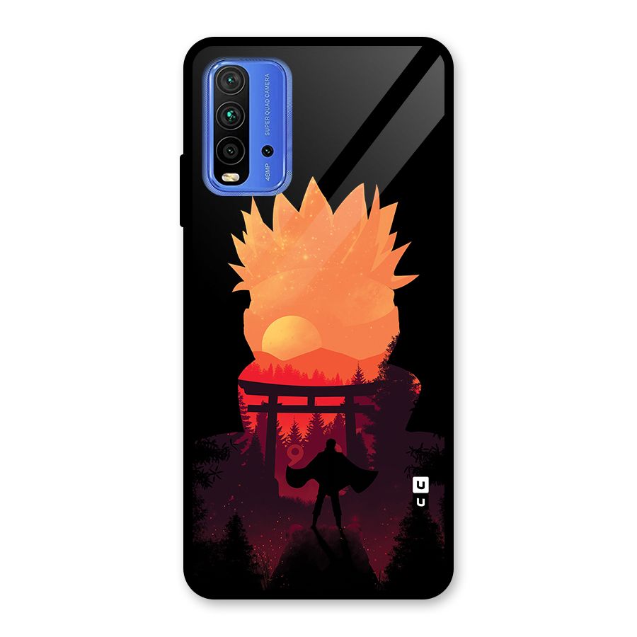 Naruto Anime Sunset Art Glass Back Case for Redmi 9 Power