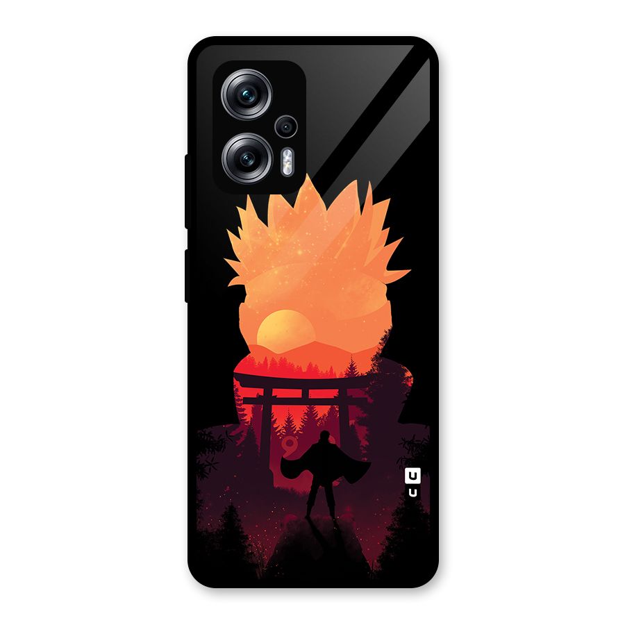 Naruto Anime Sunset Art Glass Back Case for Redmi K50i