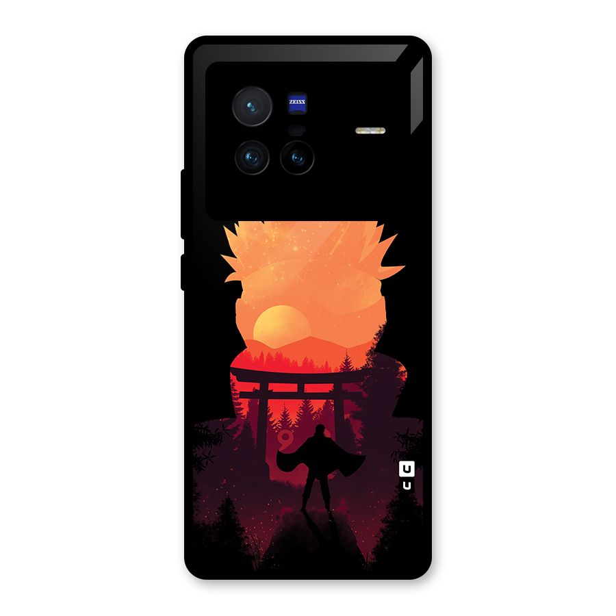 Naruto Anime Sunset Art Glass Back Case for Vivo X80