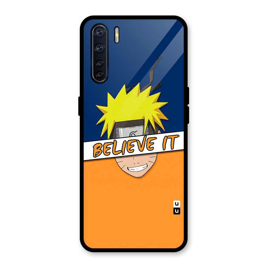 Naruto Believe It Glass Back Case for Oppo F15