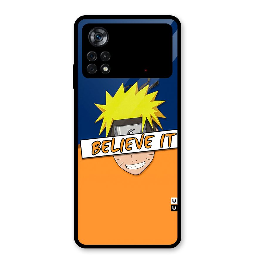 Naruto Believe It Glass Back Case for Poco X4 Pro 5G