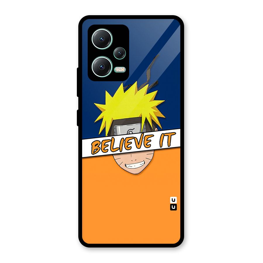 Naruto Believe It Glass Back Case for Redmi Note 12 5G