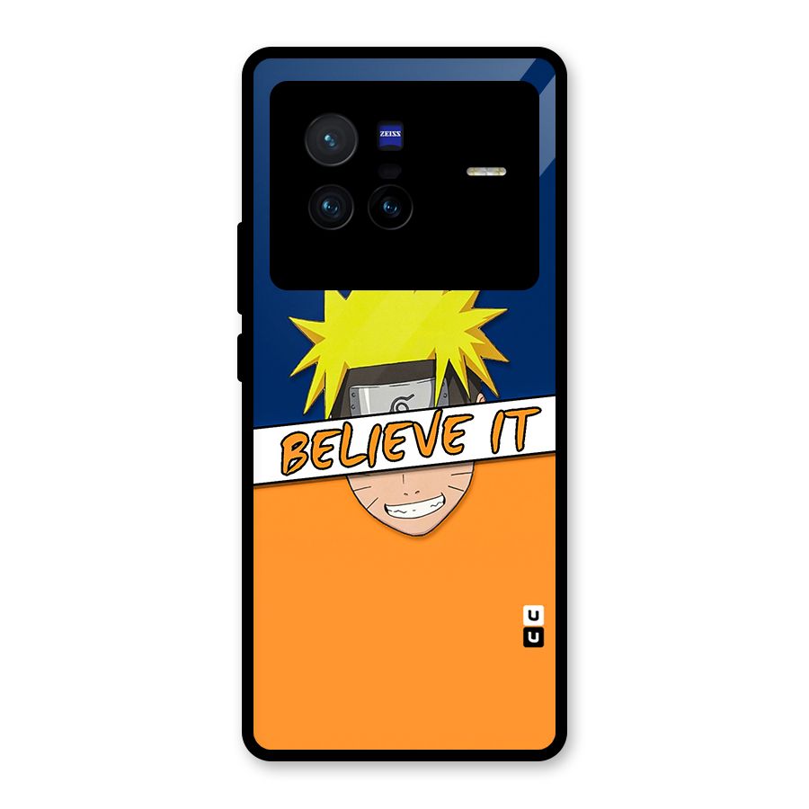 Naruto Believe It Glass Back Case for Vivo X80