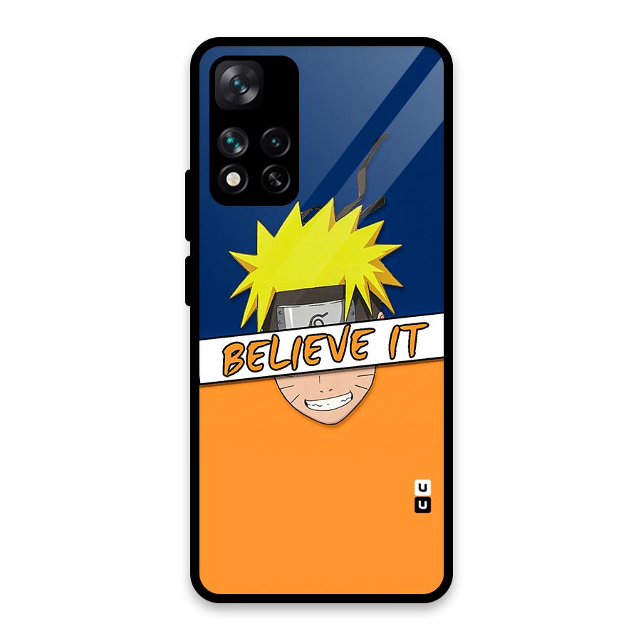 Naruto Believe It Glass Back Case for Xiaomi 11i HyperCharge 5G