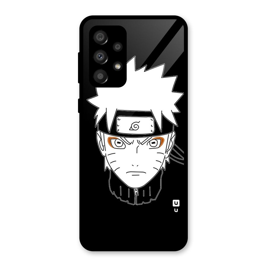 Naruto Black and White Art Glass Back Case for Galaxy A32