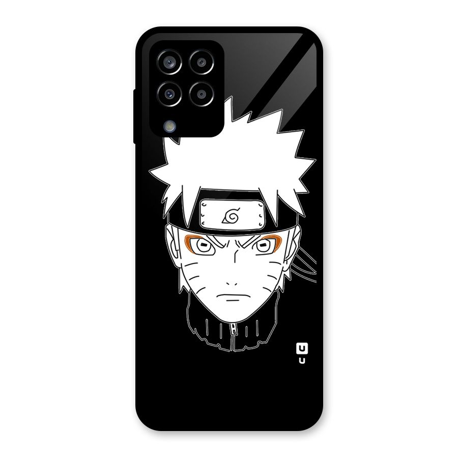 Naruto Black and White Art Glass Back Case for Galaxy M33