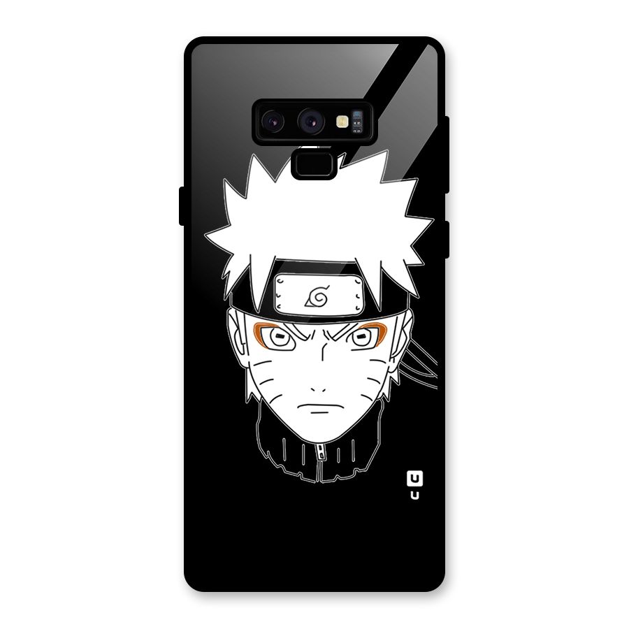 Naruto Black and White Art Glass Back Case for Galaxy Note 9