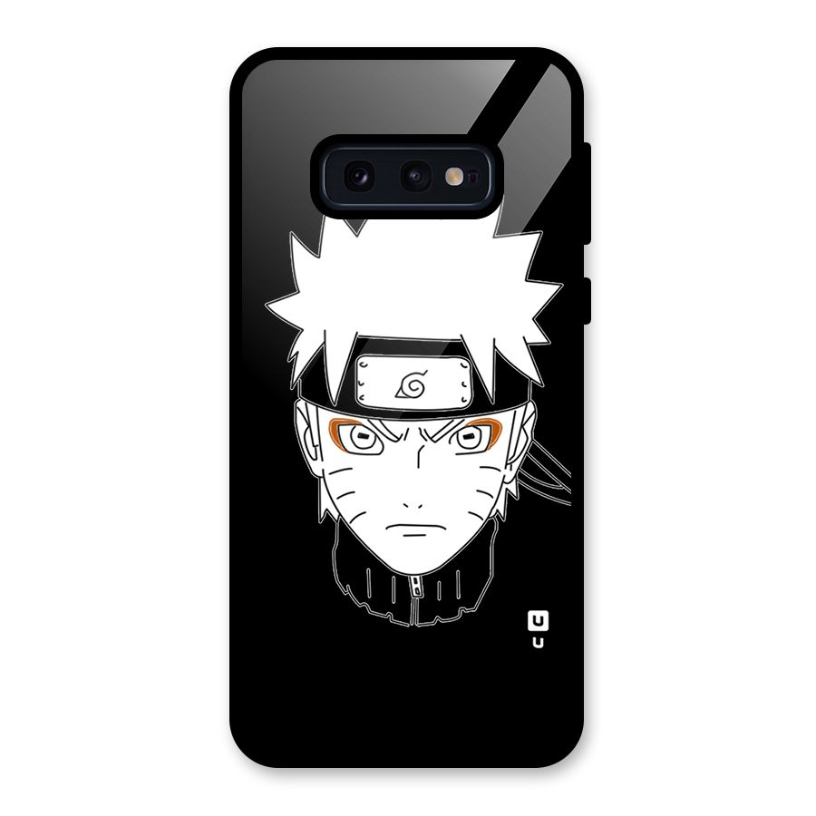 Naruto Black and White Art Glass Back Case for Galaxy S10e
