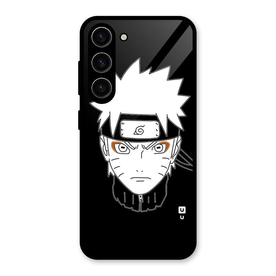 Naruto Black and White Art Glass Back Case for Galaxy S23