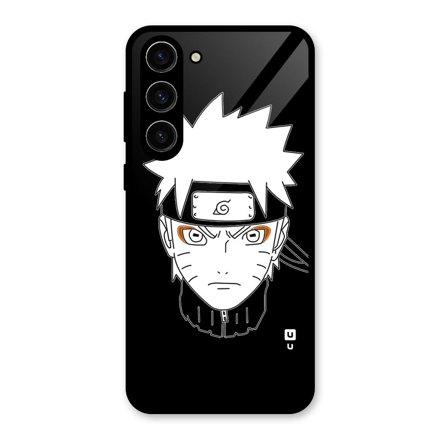 Naruto Black and White Art Glass Back Case for Galaxy S23 Plus