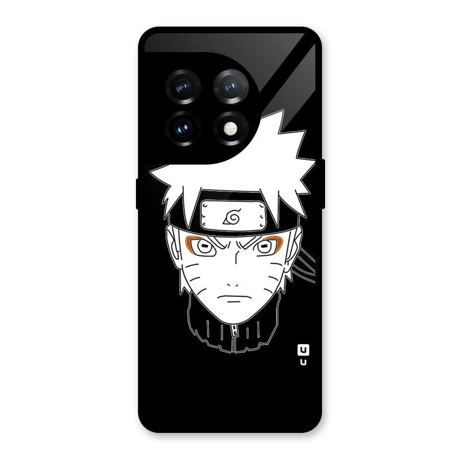 Naruto Black and White Art Glass Back Case for OnePlus 11