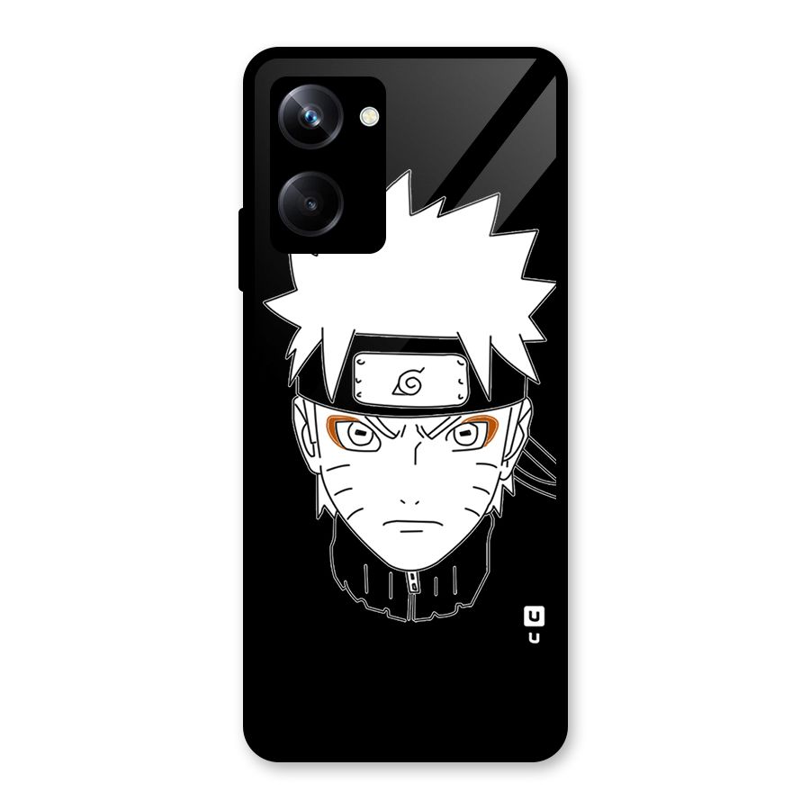 Naruto Black and White Art Glass Back Case for Realme 10 Pro