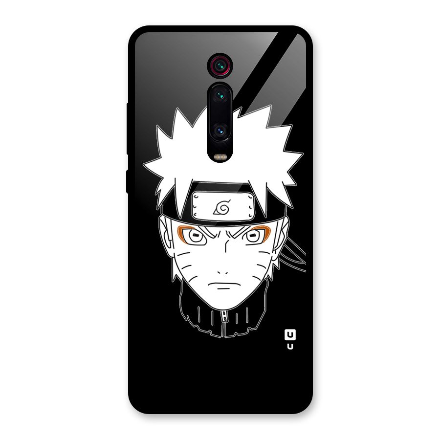 Naruto Black and White Art Glass Back Case for Redmi K20