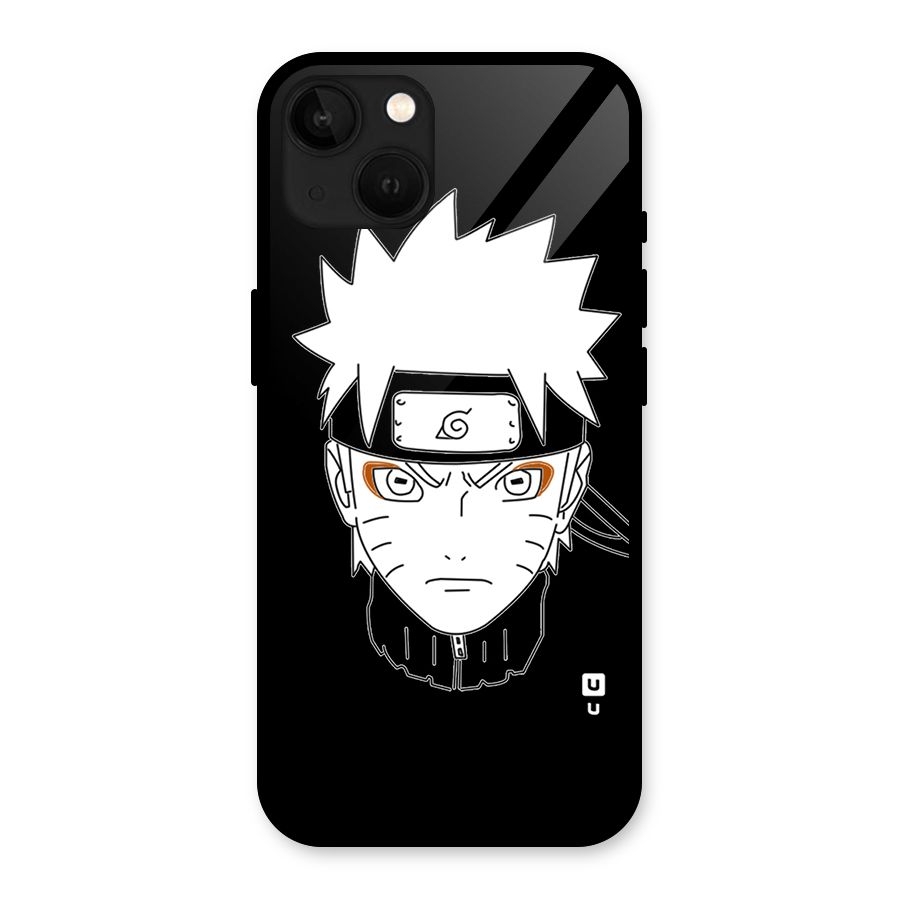 Naruto Black and White Art Glass Back Case for iPhone 13