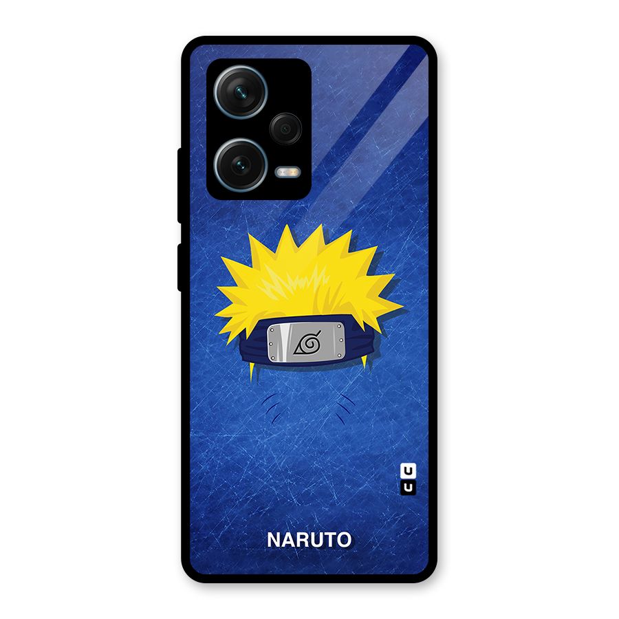 Naruto Headband Minimal Glass Back Case for Redmi Note 12 Pro Plus 5G
