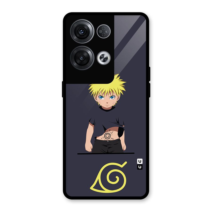 Naruto Kid Glass Back Case for Oppo Reno8 Pro 5G