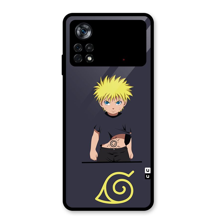 Naruto Kid Glass Back Case for Poco X4 Pro 5G