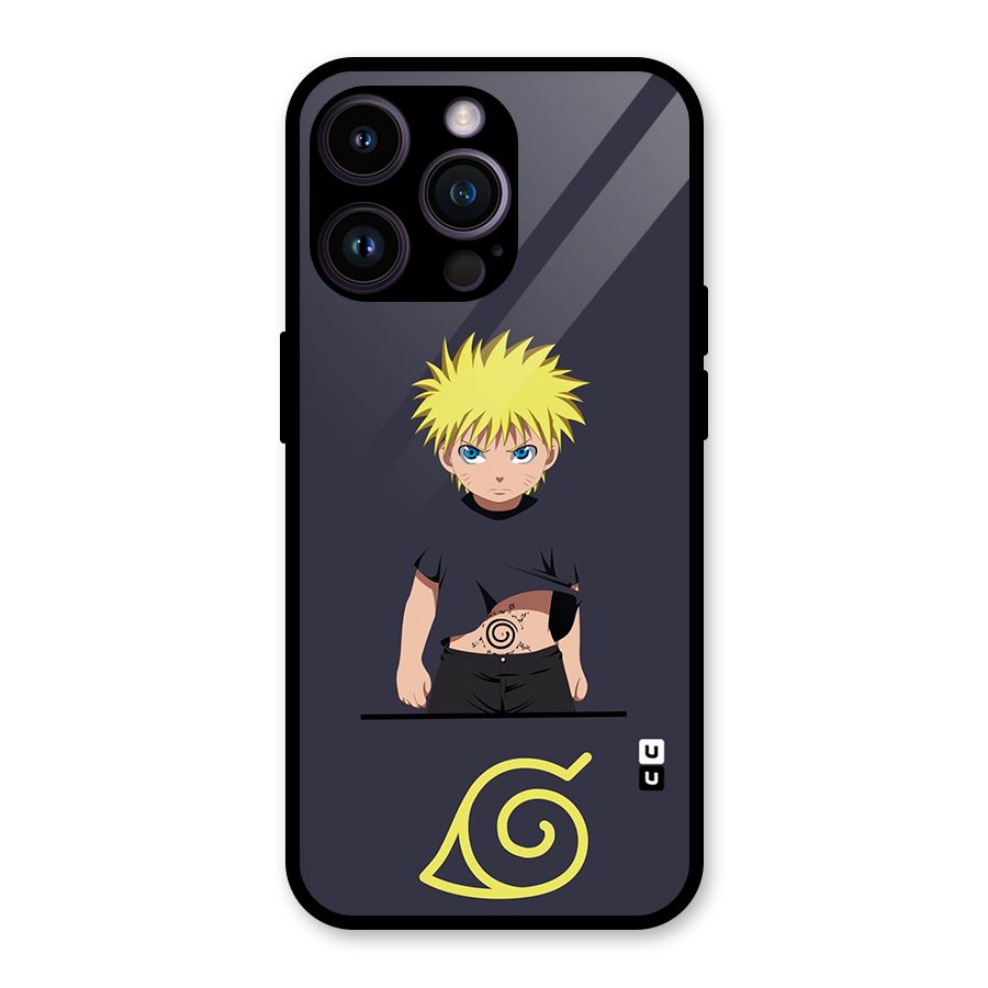 Naruto Kid Glass Back Case for iPhone 14 Pro Max