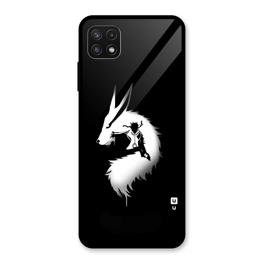 Naruto Kurama Mode Glass Back Case for Galaxy A22 5G