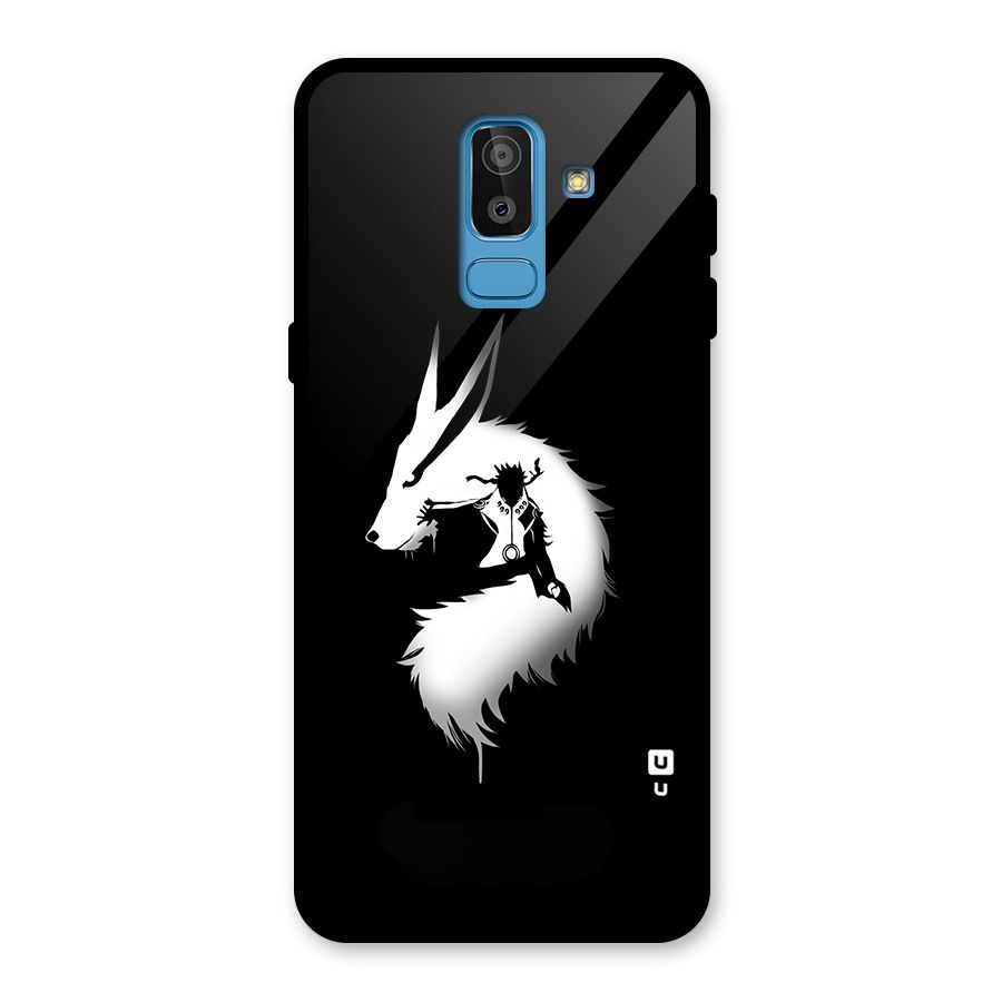 Naruto Kurama Mode Glass Back Case for Galaxy J8