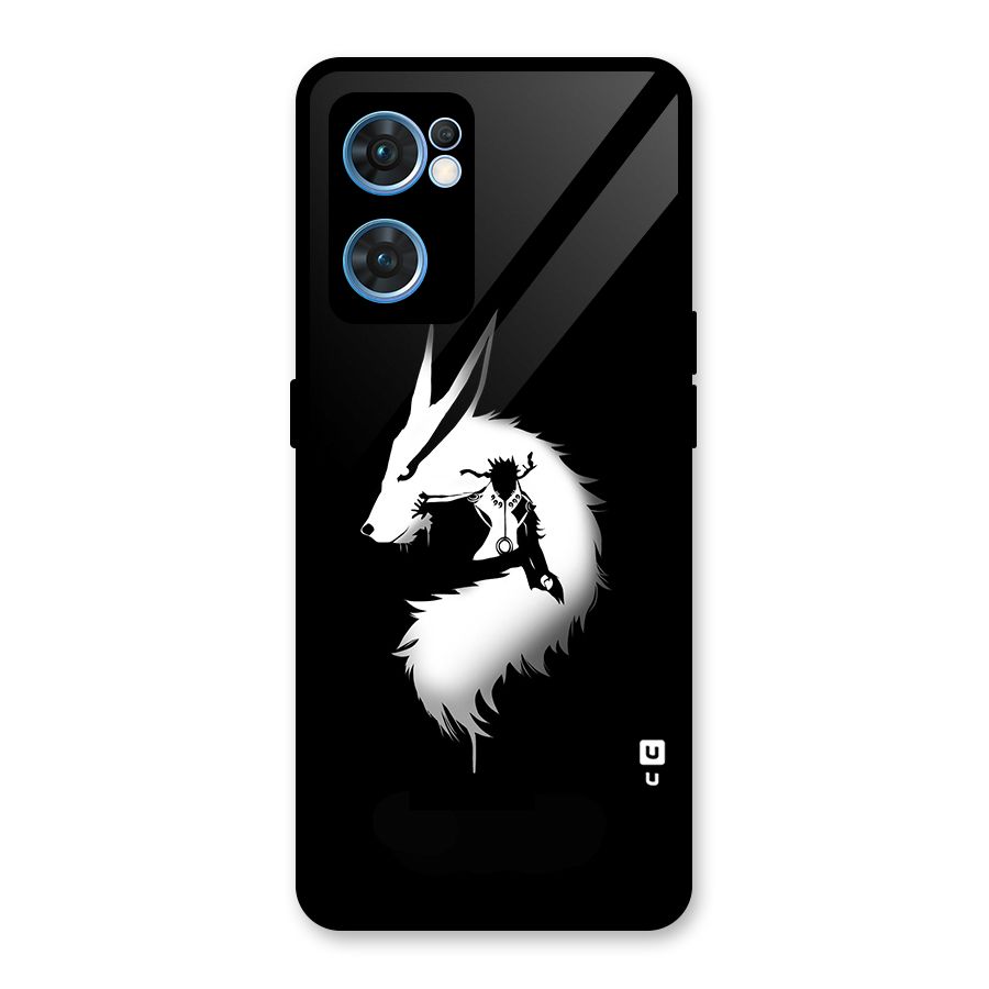 Naruto Kurama Mode Glass Back Case for Oppo Reno7 5G