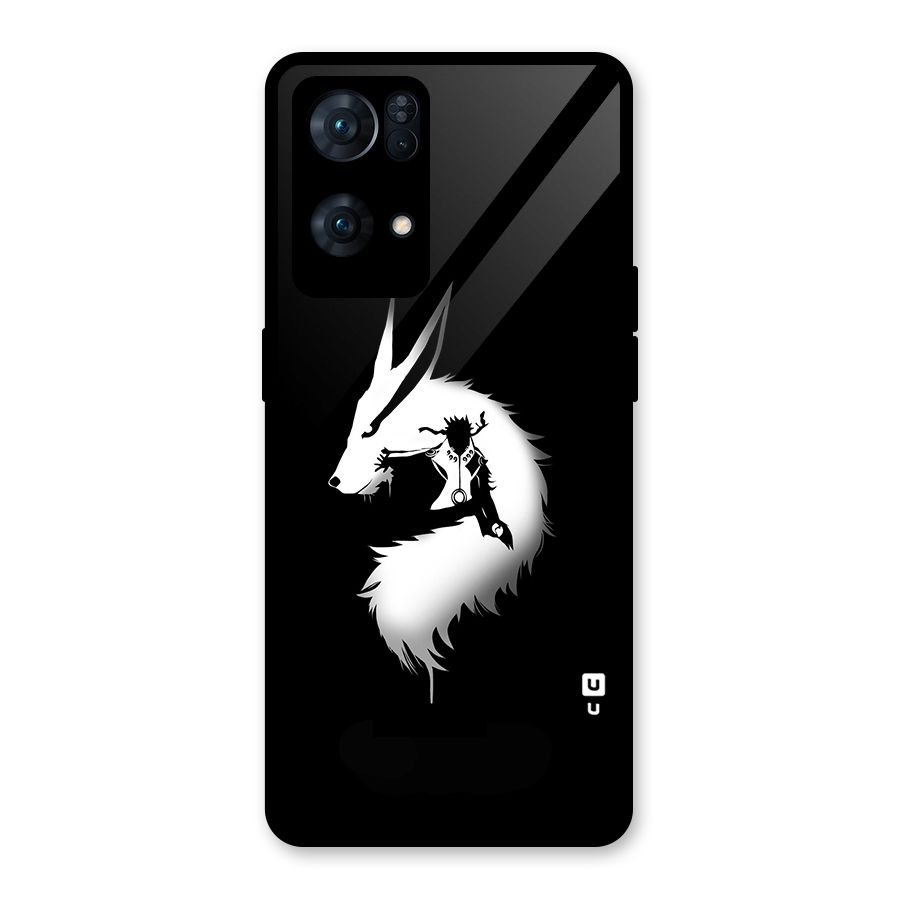 Naruto Kurama Mode Glass Back Case for Oppo Reno7 Pro 5G