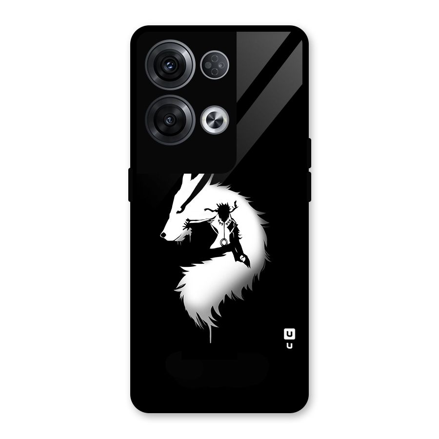 Naruto Kurama Mode Glass Back Case for Oppo Reno8 Pro 5G