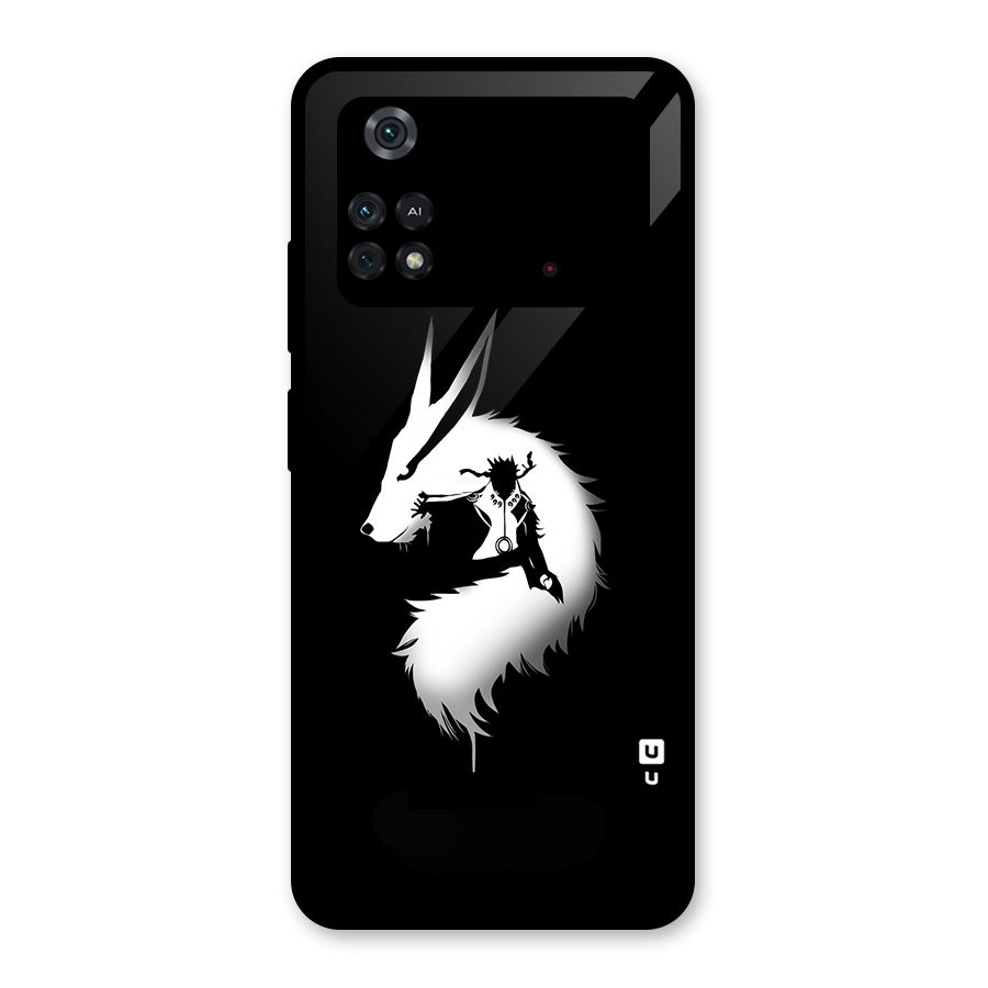 Naruto Kurama Mode Glass Back Case for Poco M4 Pro 4G