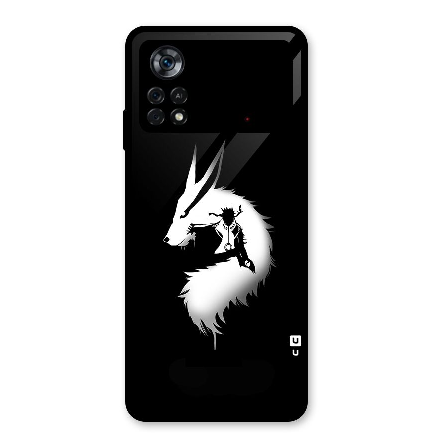 Naruto Kurama Mode Glass Back Case for Poco X4 Pro 5G