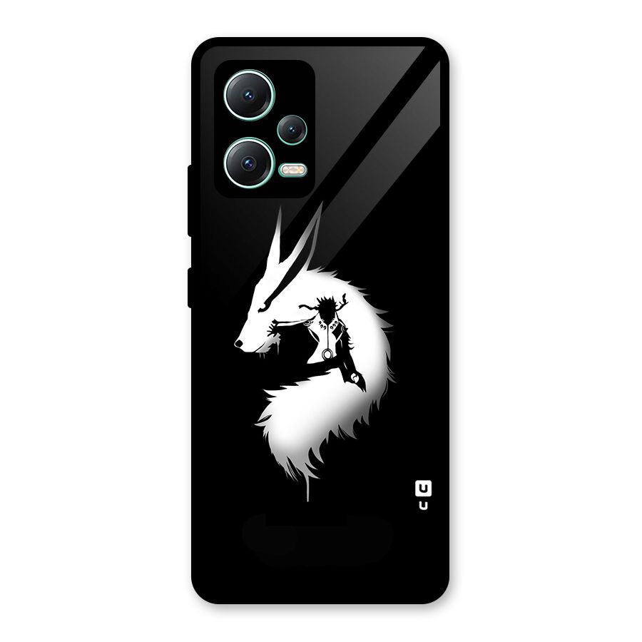 Naruto Kurama Mode Glass Back Case for Redmi Note 12 5G