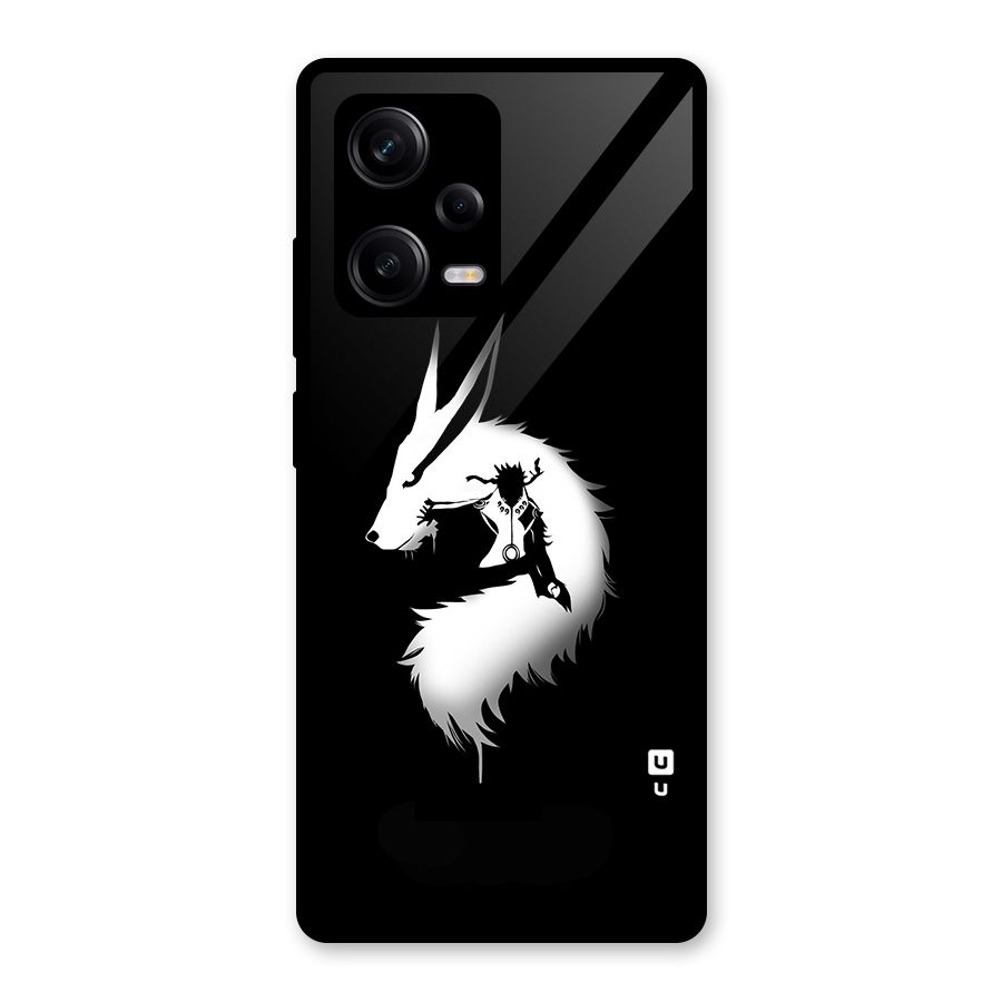 Naruto Kurama Mode Glass Back Case for Redmi Note 12 Pro