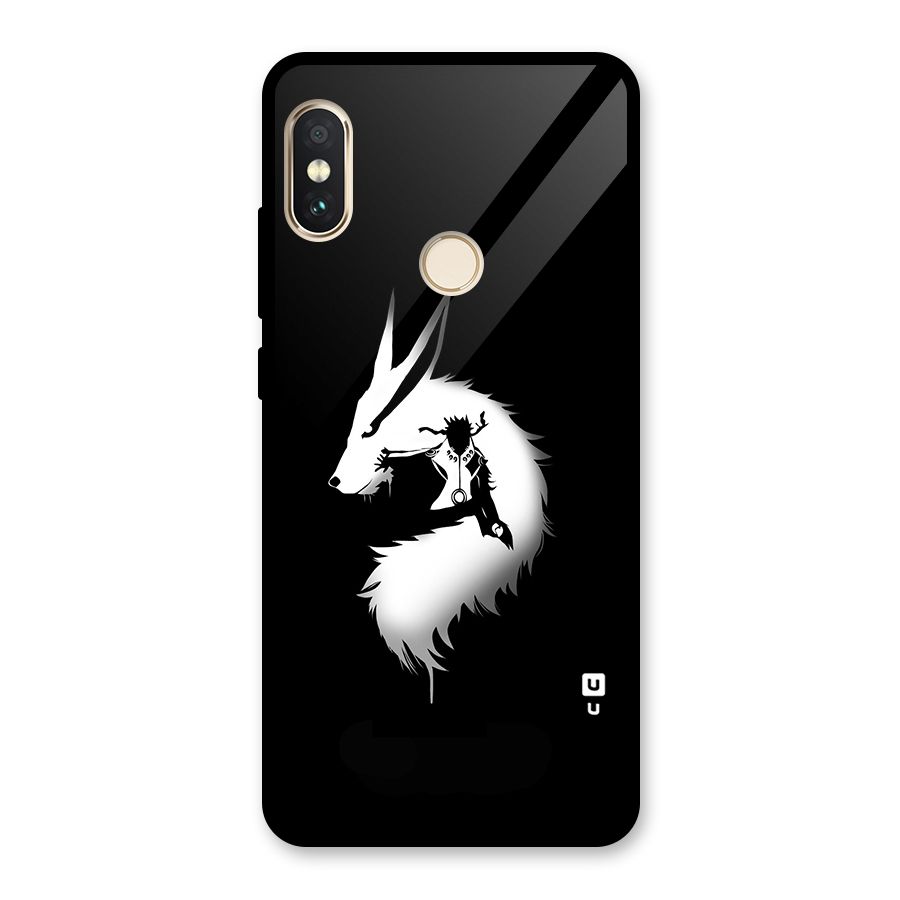 Naruto Kurama Mode Glass Back Case for Redmi Note 5 Pro