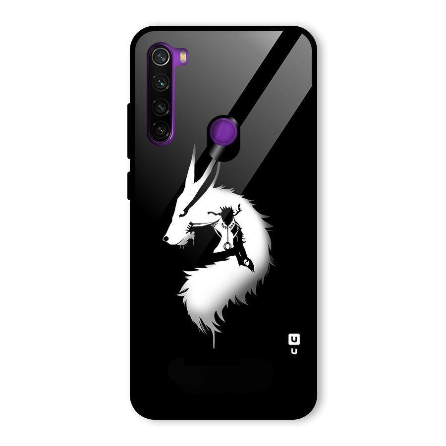 Naruto Kurama Mode Glass Back Case for Redmi Note 8