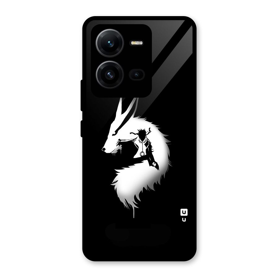 Naruto Kurama Mode Glass Back Case for Vivo V25