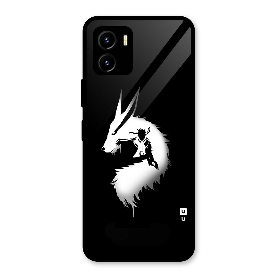Naruto Kurama Mode Glass Back Case for Vivo Y15s