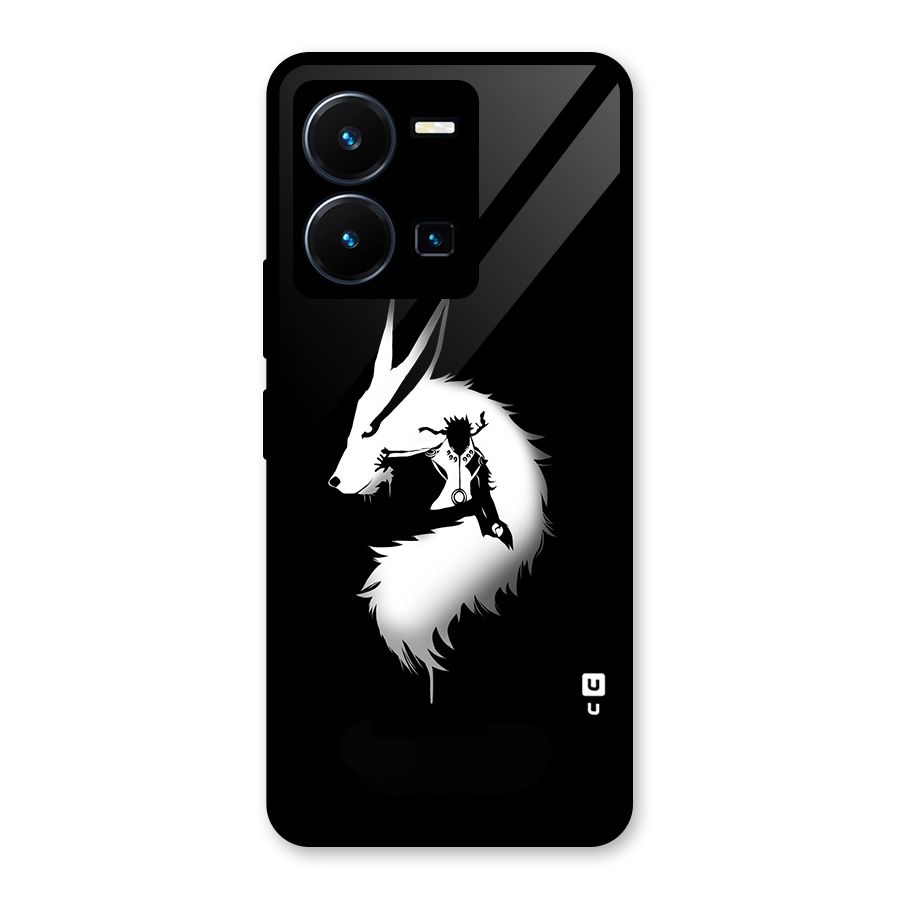 Naruto Kurama Mode Glass Back Case for Vivo Y35