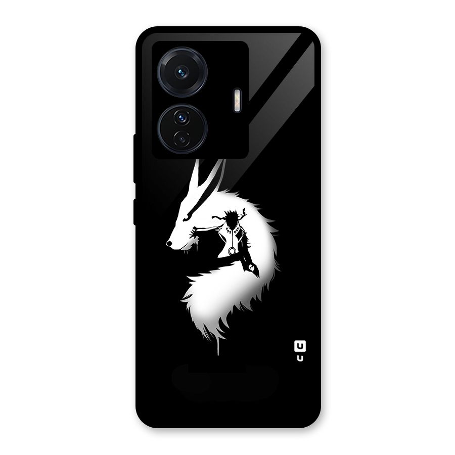 Naruto Kurama Mode Glass Back Case for Vivo iQOO Z6 Pro