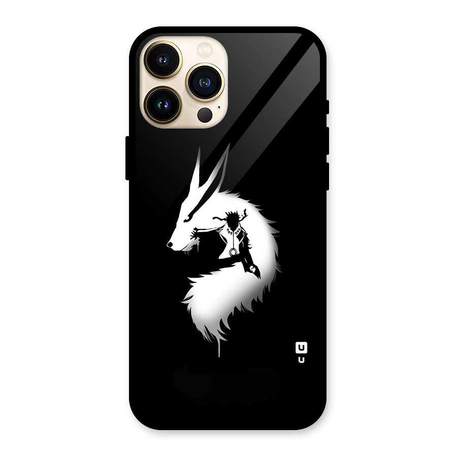 Naruto Kurama Mode Glass Back Case for iPhone 13 Pro Max