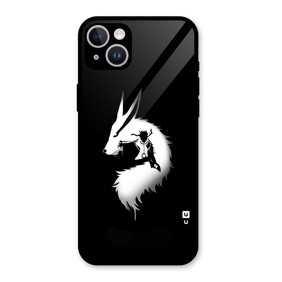 Naruto Kurama Mode Glass Back Case for iPhone 14 Plus