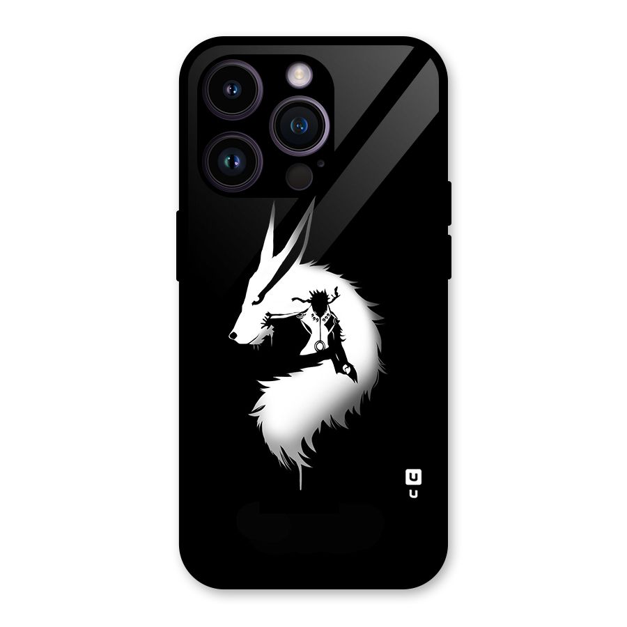Naruto Kurama Mode Glass Back Case for iPhone 14 Pro