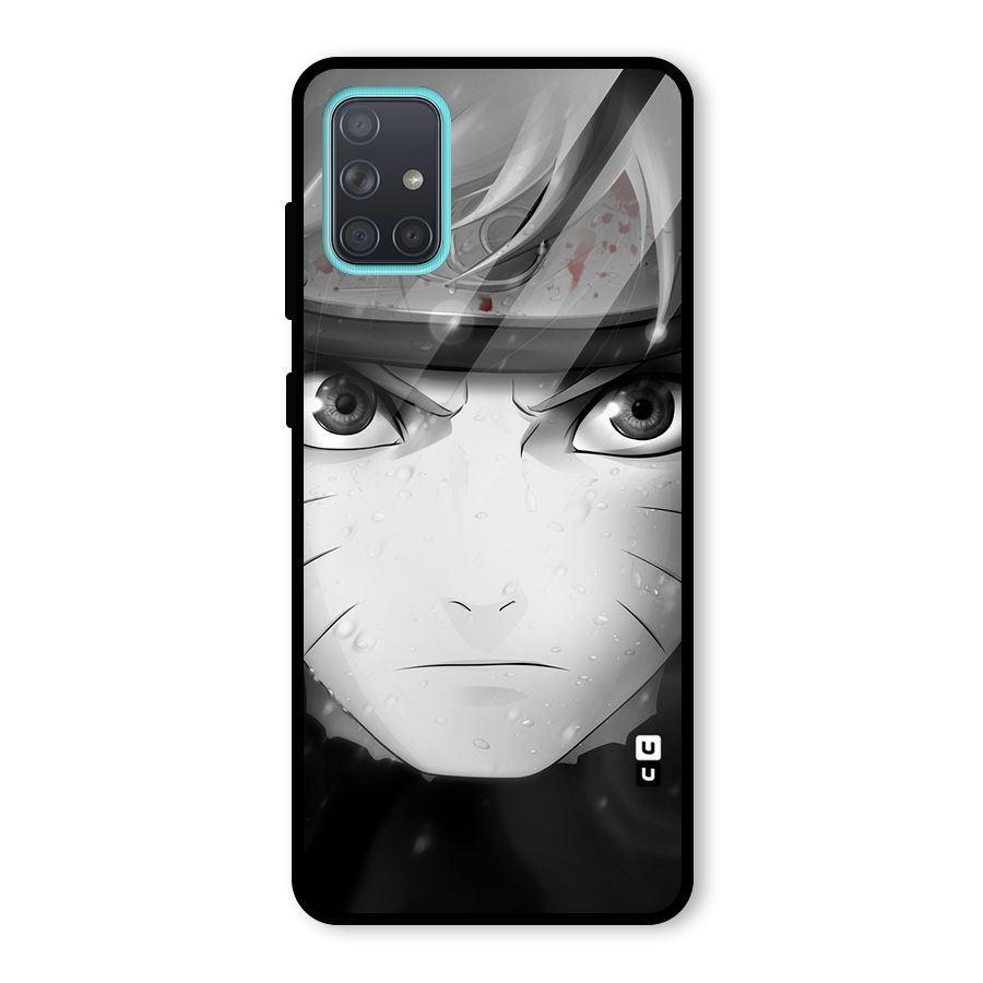 Naruto Monochrome Glass Back Case for Galaxy A71