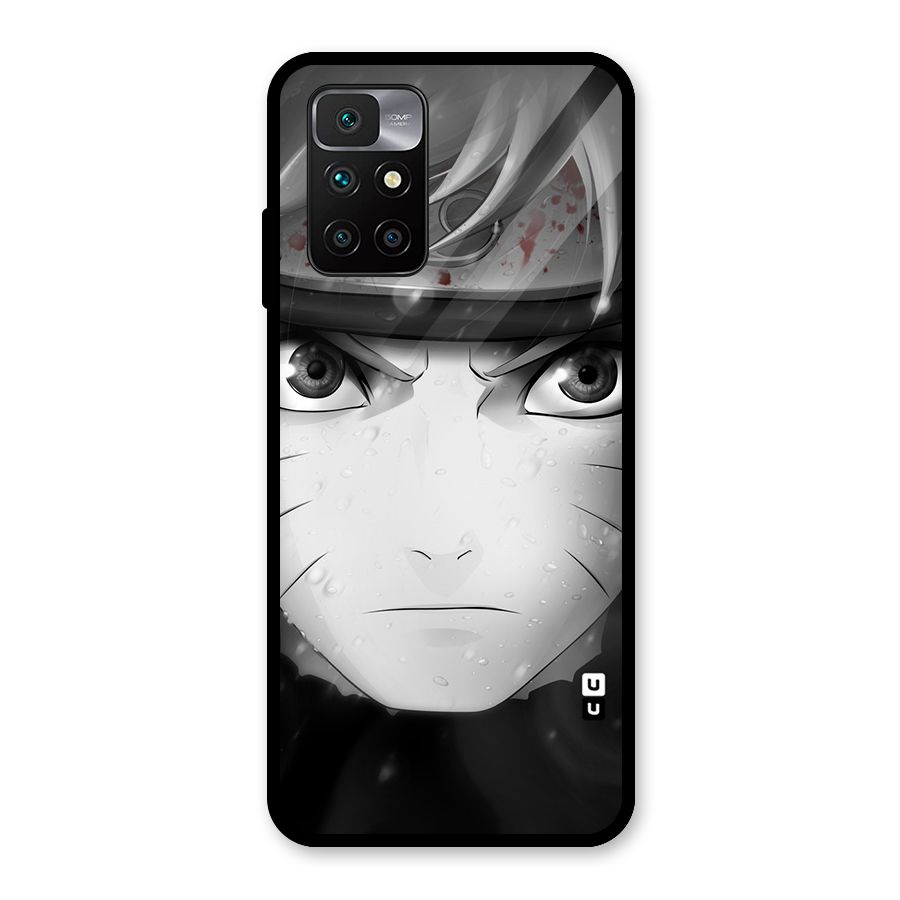 Naruto Monochrome Glass Back Case for Redmi 10 Prime