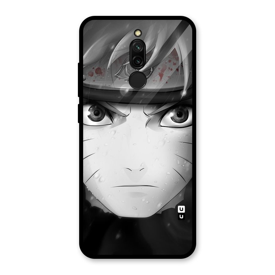 Naruto Monochrome Glass Back Case for Redmi 8