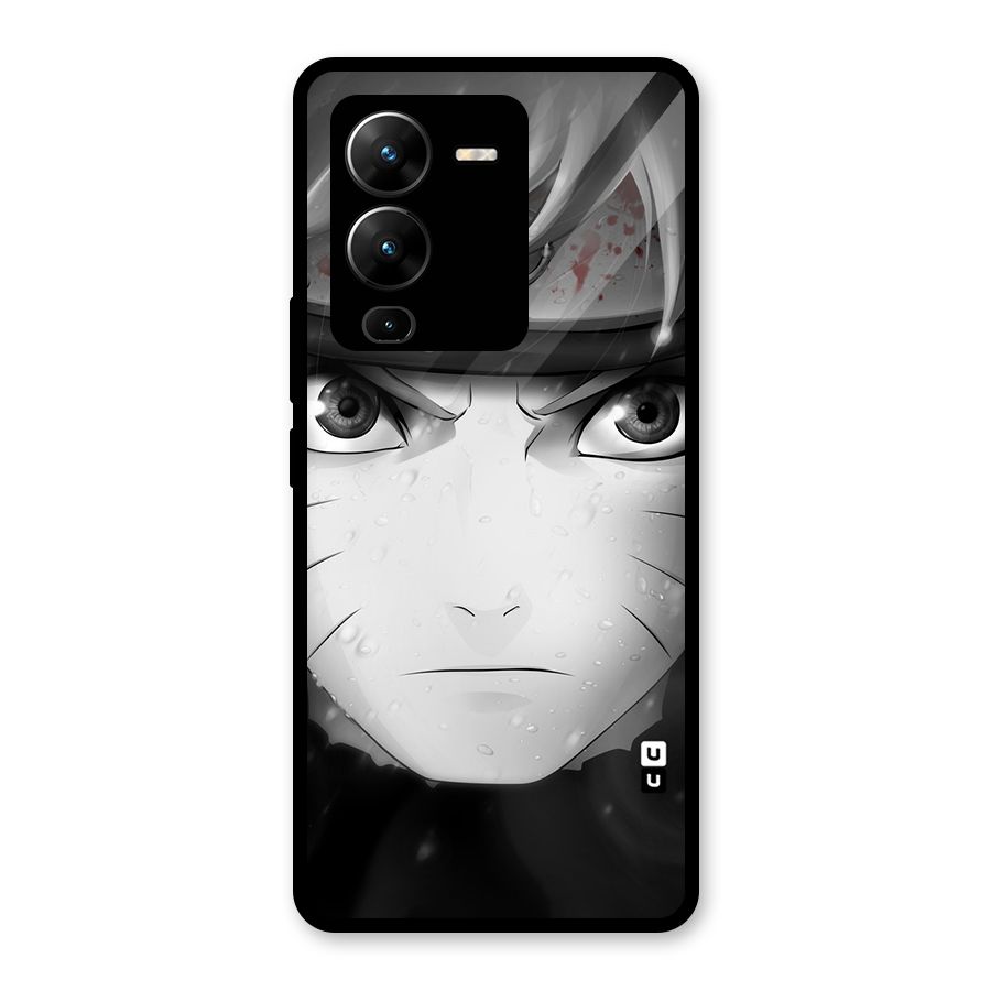 Naruto Monochrome Glass Back Case for Vivo V25 Pro