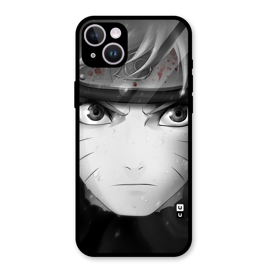 Naruto Monochrome Glass Back Case for iPhone 14 Plus