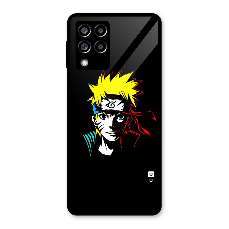 Naruto Pen Sketch Art Glass Back Case for Galaxy M53 5G