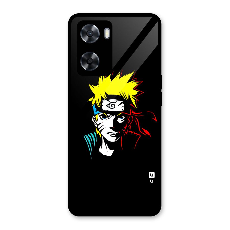 Naruto Pen Sketch Art Glass Back Case for Oppo A57 2022