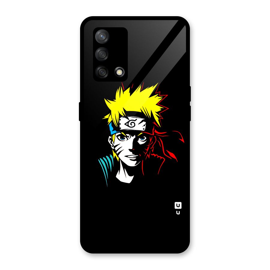 Naruto Pen Sketch Art Glass Back Case for Oppo F19