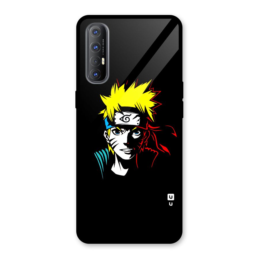 Naruto Pen Sketch Art Glass Back Case for Oppo Reno3 Pro