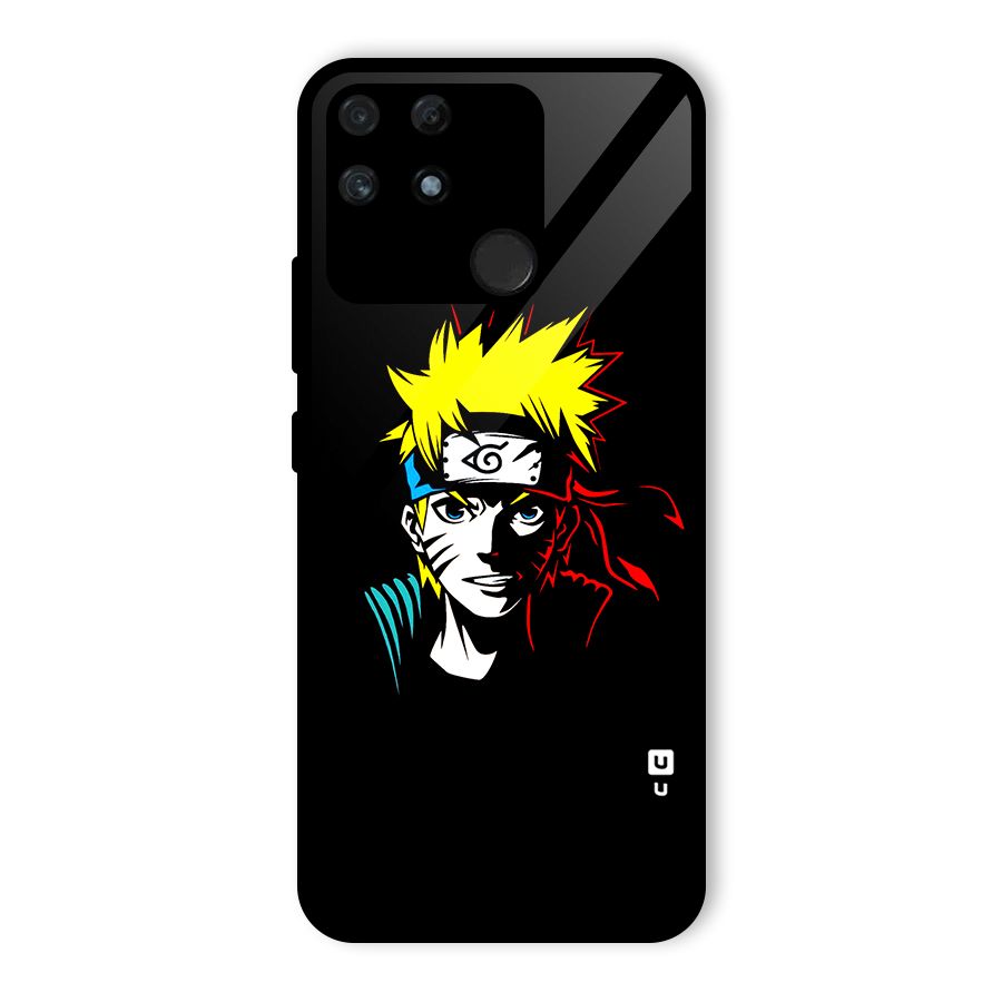 Naruto Pen Sketch Art Glass Back Case for Realme Narzo 50A